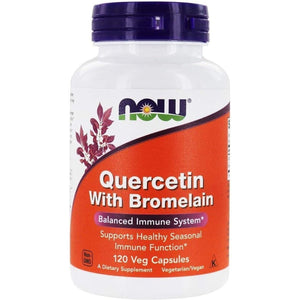 NOW Foods - Quercetin with Bromelain - 120 Vegetable Capsule
