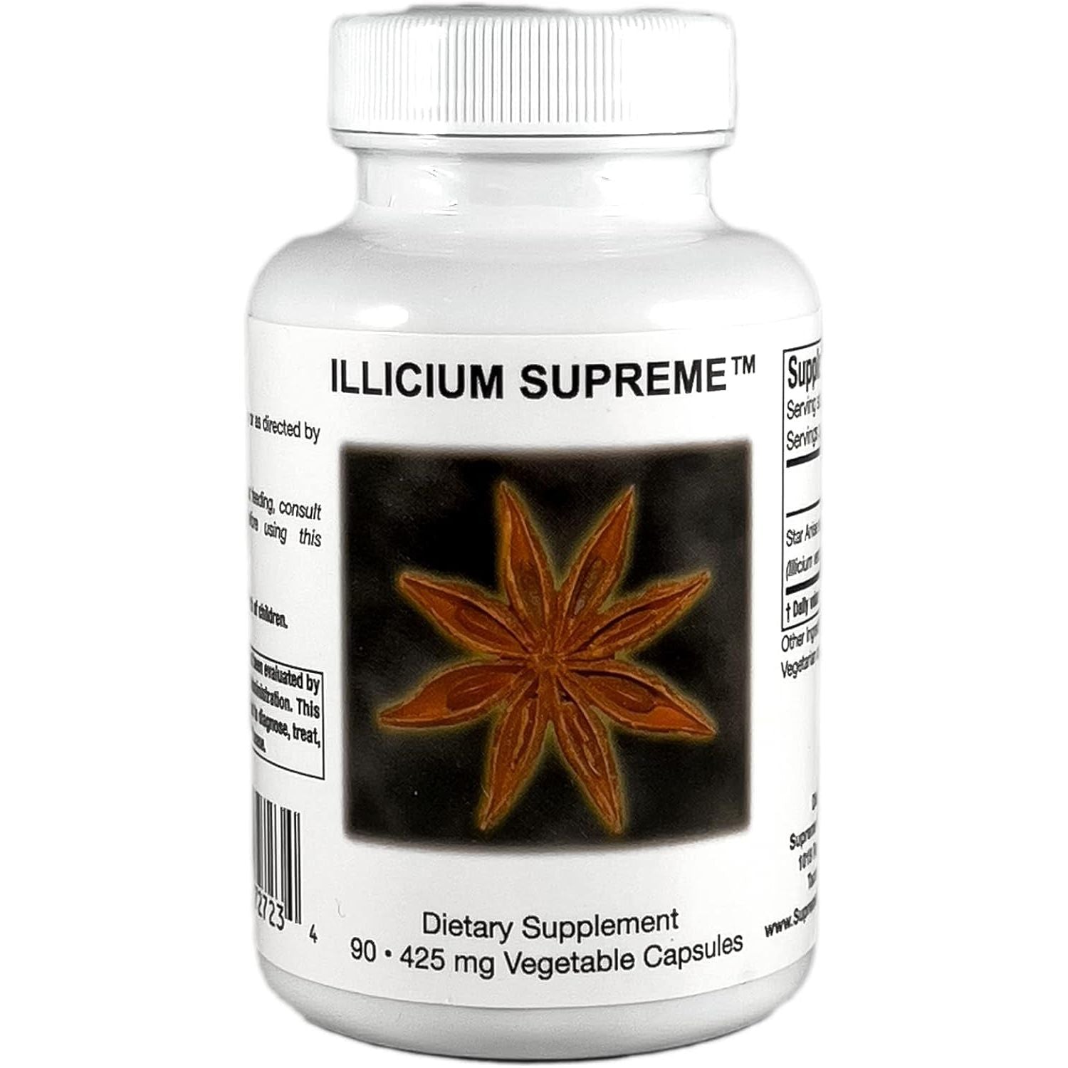 Supreme Nutrition Illicium, 90 Pure Star Anise Vegetarian Capsules