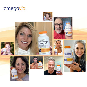 Omegavia Ultra Concentrated Omega 3 Fish Oil Burpless, 60 Softgels, 1135 Mg
