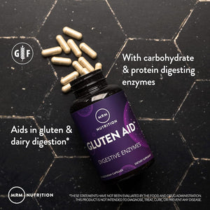 MRM Nutrition Gluten-Aid™ | Digestive Enzymes | Gluten + Dairy Digestion | BIOCORE DPP-IV® | Gluten-Free | 60 Servings