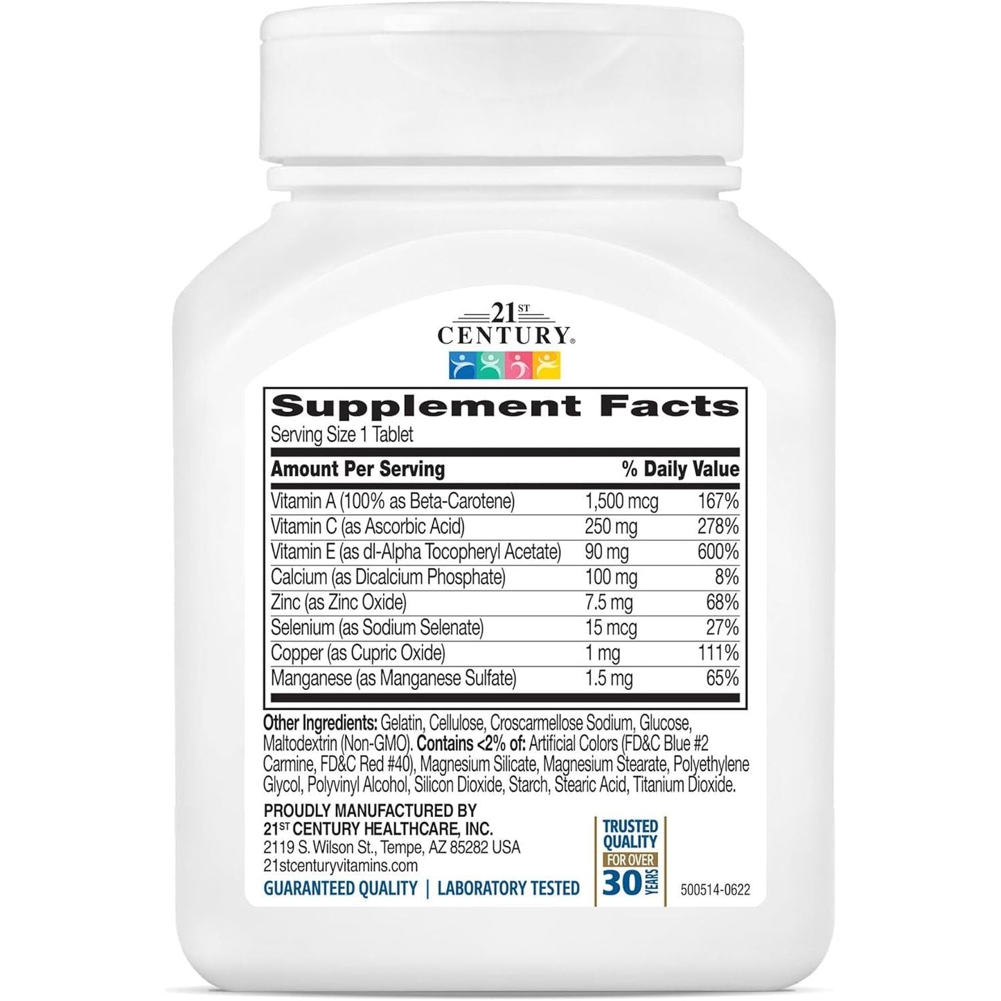 21St Century Ace Antioxidant Tablets, 75Count