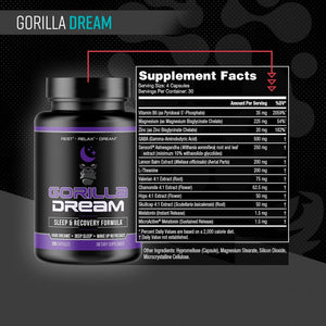 Gorilla Dream Sleep & Recovery Supplement (120 Capsules)