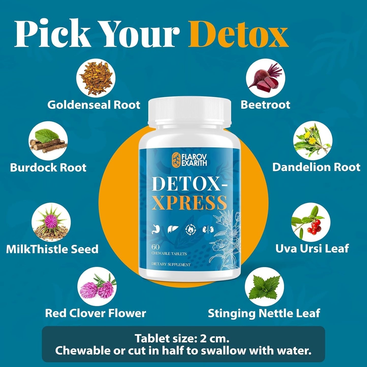 Canna Cleanse, Liver Cleanse Detox & Repair Chewable Tablets (60 Count)