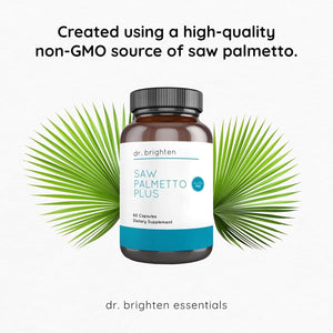 Dr. Brighten Saw Palmetto plus for Women - PCOS Support to Prevent Hair Loss Acne Oily Skin