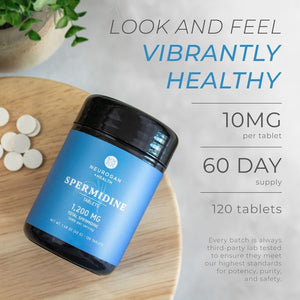 Neurogan Spermidine Supplement - 1200Mg - for Cellular Health, Anti-Aging & Energy* - Made in USA - 10MG - 120 Servings