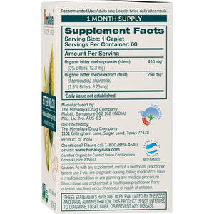 Himalaya Organic Bitter Melon for Glucose Metabolism, 660 Mg, 60 Caplets, 1 Month Supply