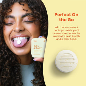 Neurogum Calm & Clarity Mints Nootropic Brain Supplements for Men & Women (144 Pieces)