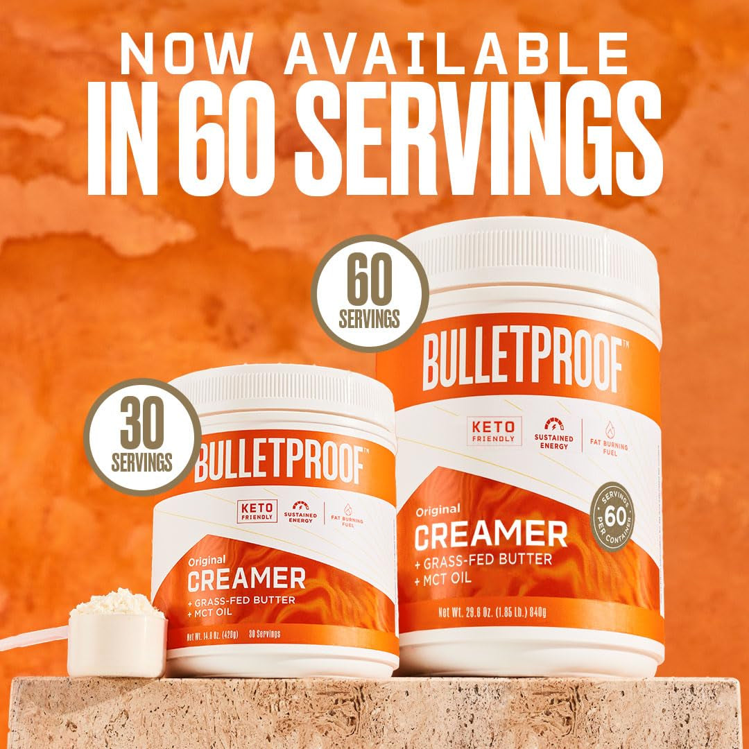 Bulletproof Hazelnut Creamer, 14.8 Ounces, Keto Coffee Creamer with MCT Oil and Grass-Fed Butter