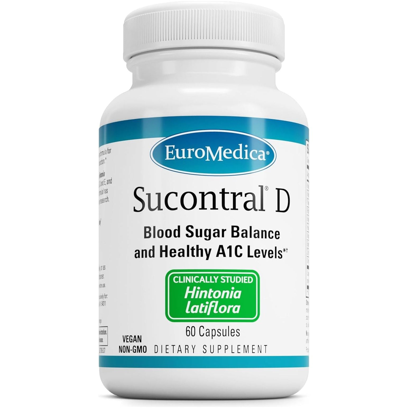 Euromedica Sucontral D - 60 Capsules - Non-Gmo, Vegan - 60 Servings