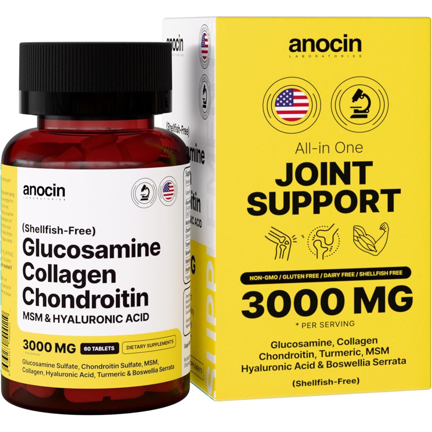 Glucosamine + Collagen + Chondroitin + Msm + Hyaluronic Acid Extra Strong Tablet
