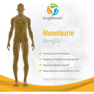 Monolaurin Supplement 1500Mg - Immune System and Natural Digestion Support 200 Capsules