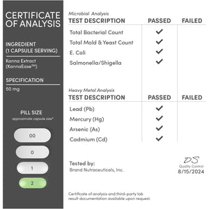 Kanna Extract Supplement (Sceletium Tortuosum) - 50Mg per Capsules 120 Count
