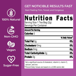 Bikini Body Slimming Detox Tea - Laxative-Free Colon Cleanse Tea to Support a Healthy Weight (30 Count)