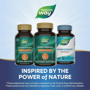 Nature'S Way Gluten Defense Digestive Enzymes*, Helps Digest Wheat and Dairy*, 120 Vegan Capsules