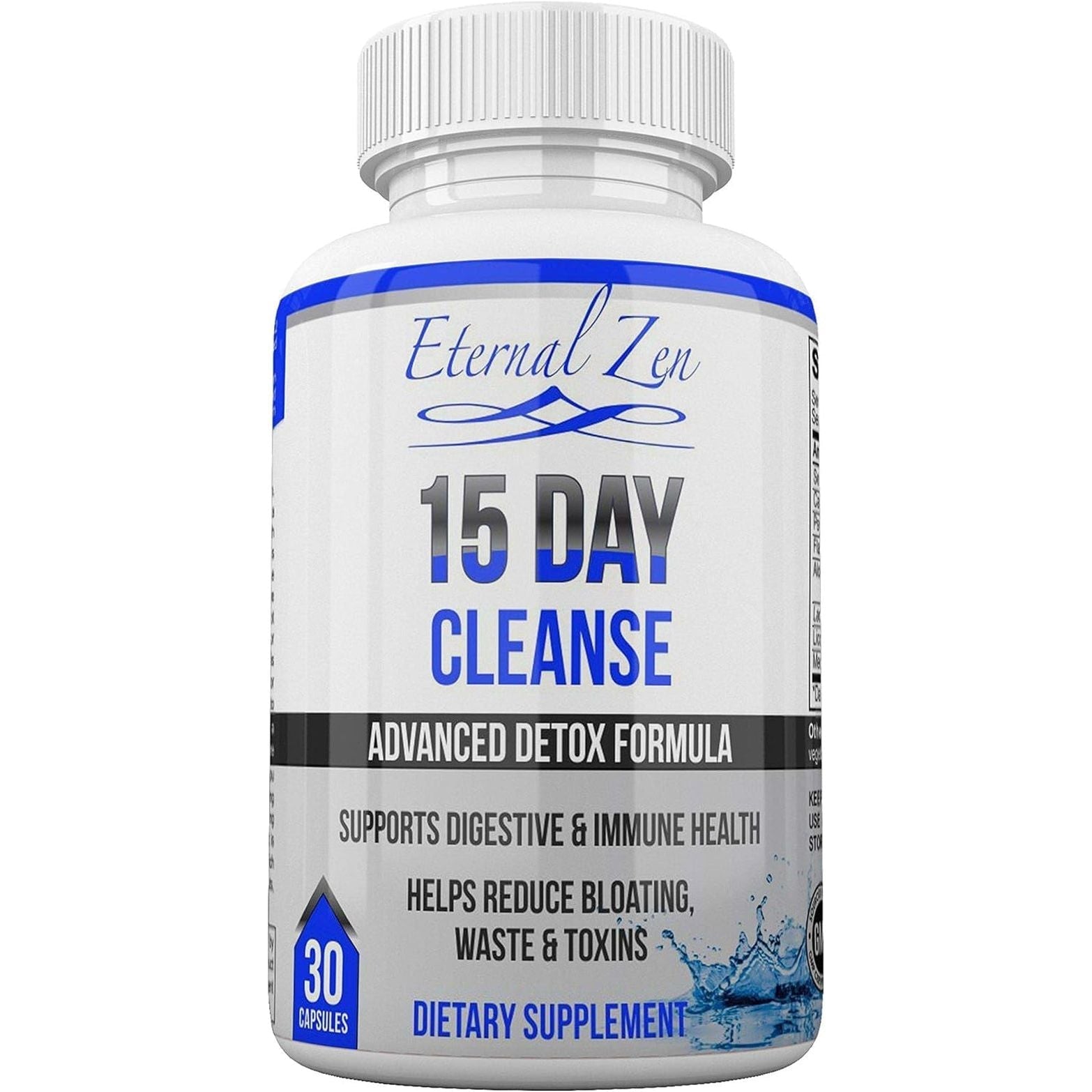 Eternal Zen 15 Day Colon Cleanser Detox with Extra Strength Herbs - 30 Capsules
