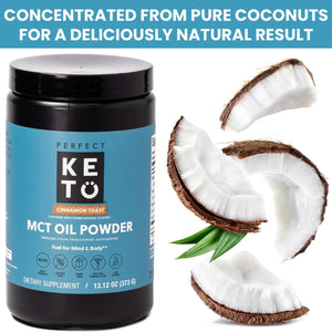 Perfect Keto 7G MCT Oil Powder, Medium Chain Triglycerides Supplement, 30 Servings