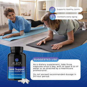 DR. EMIL NUTRITION Joint Aid Supplement with Glucosamine Chondroitin, MSM & Turmeric (60 Capsules)