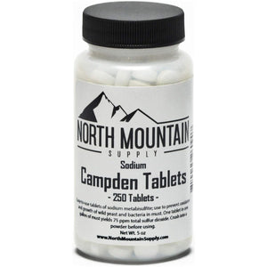 North Mountain Supply Campden Tablets (Sodium Metabisulfite) - 250 Tablets - 5 Ounce Jar