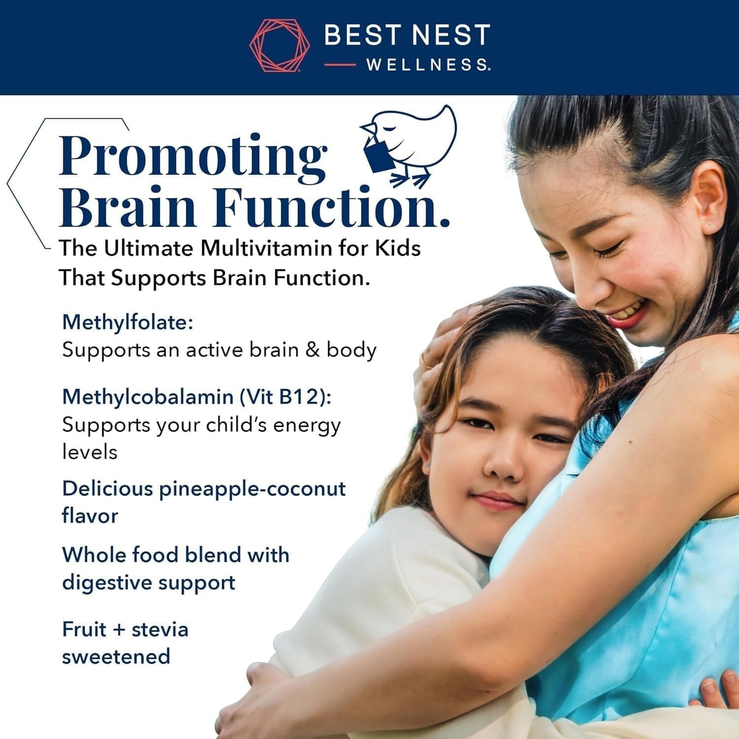 Best Nest Wellness Kids Multi plus - Brain Health Support Supplement for Kids 16 Fl Oz