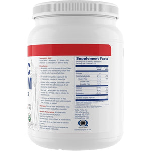 Yerba Prima Organic Psyllium Whole Husks Colon Cleanser - Natural Daily Dietary Fiber Supplement 20 Oz