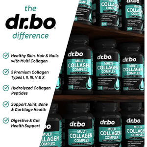 Multi Collagen Peptides - Type I, II, III, V, & X Multi Collagen - 120 Protein Capsules