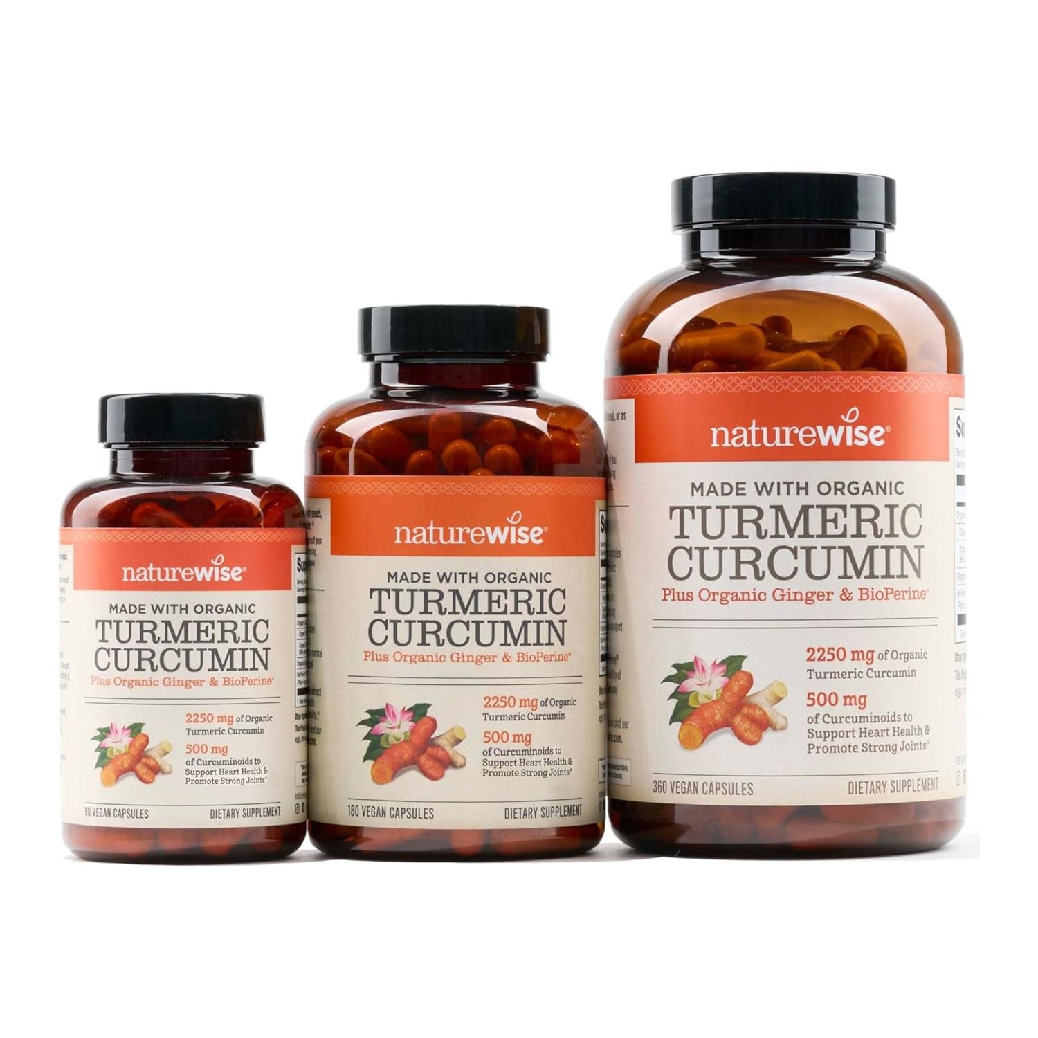 Naturewise Curcumin Turmeric 2250Mg - Daily Joint and Immune Health Support - 180 Count