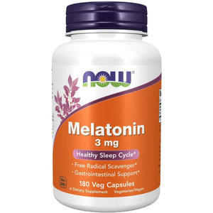 NOW Foods Supplements Melatonin 3 Mg 180 Veg Capsules