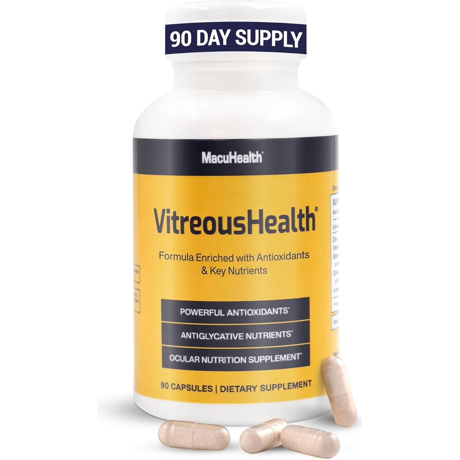 Macuhealth Vitreoushealth Evidence-Based Eye Supplement - 90 Capsules