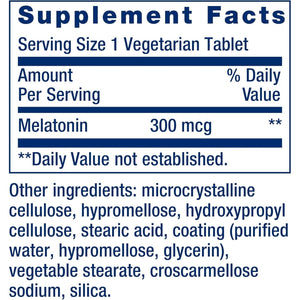 Life Extension Melatonin 6 Hour Timed Release, 300 Mcg 100 Tablets