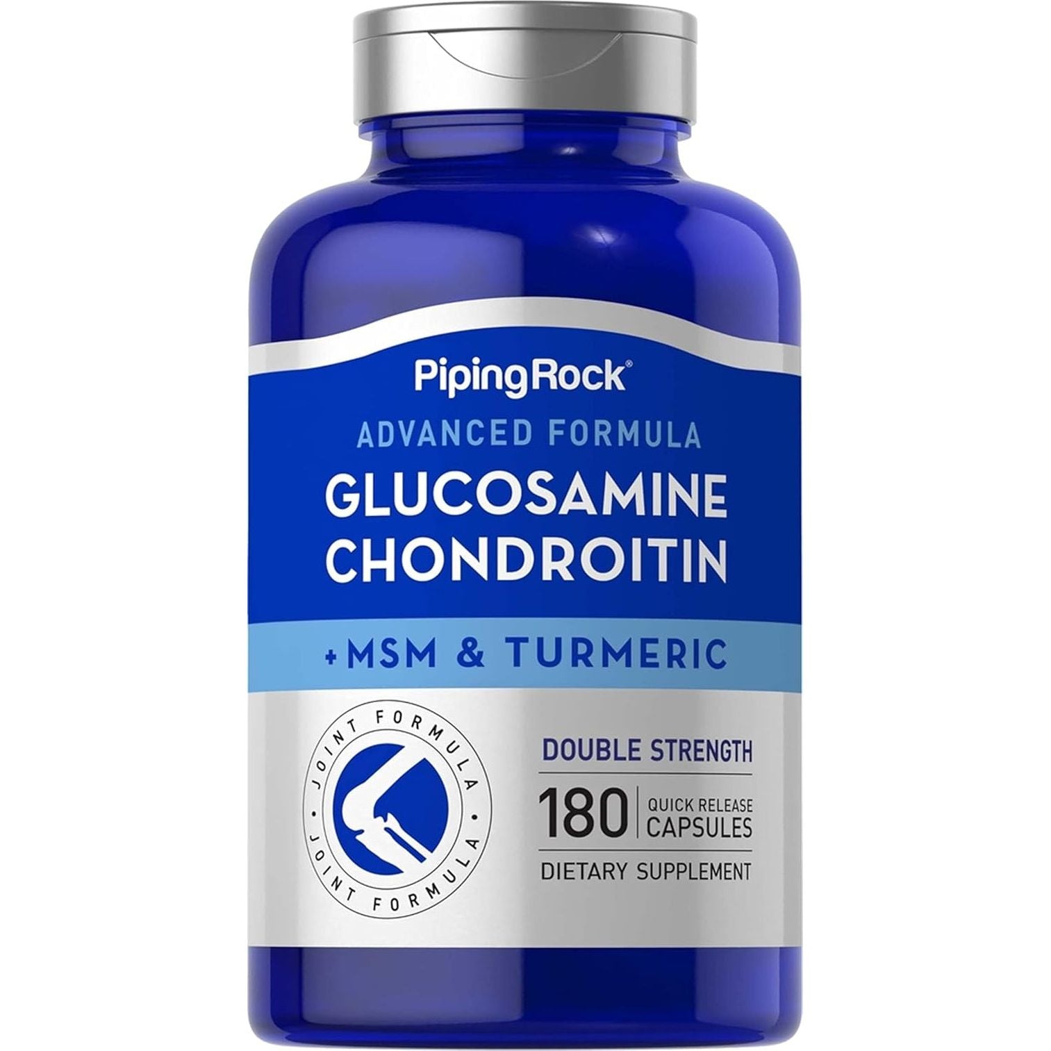 Piping Rock Glucosamine Chondroitin MSM Turmeric | 180 Capsules