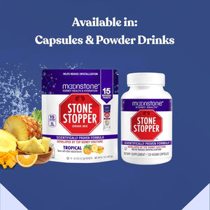 Stone Stopper Capsules, Kidney Stone Prevention, Calcium Oxalate Protector, Alkali Citrate Support Supplement (120 Count)