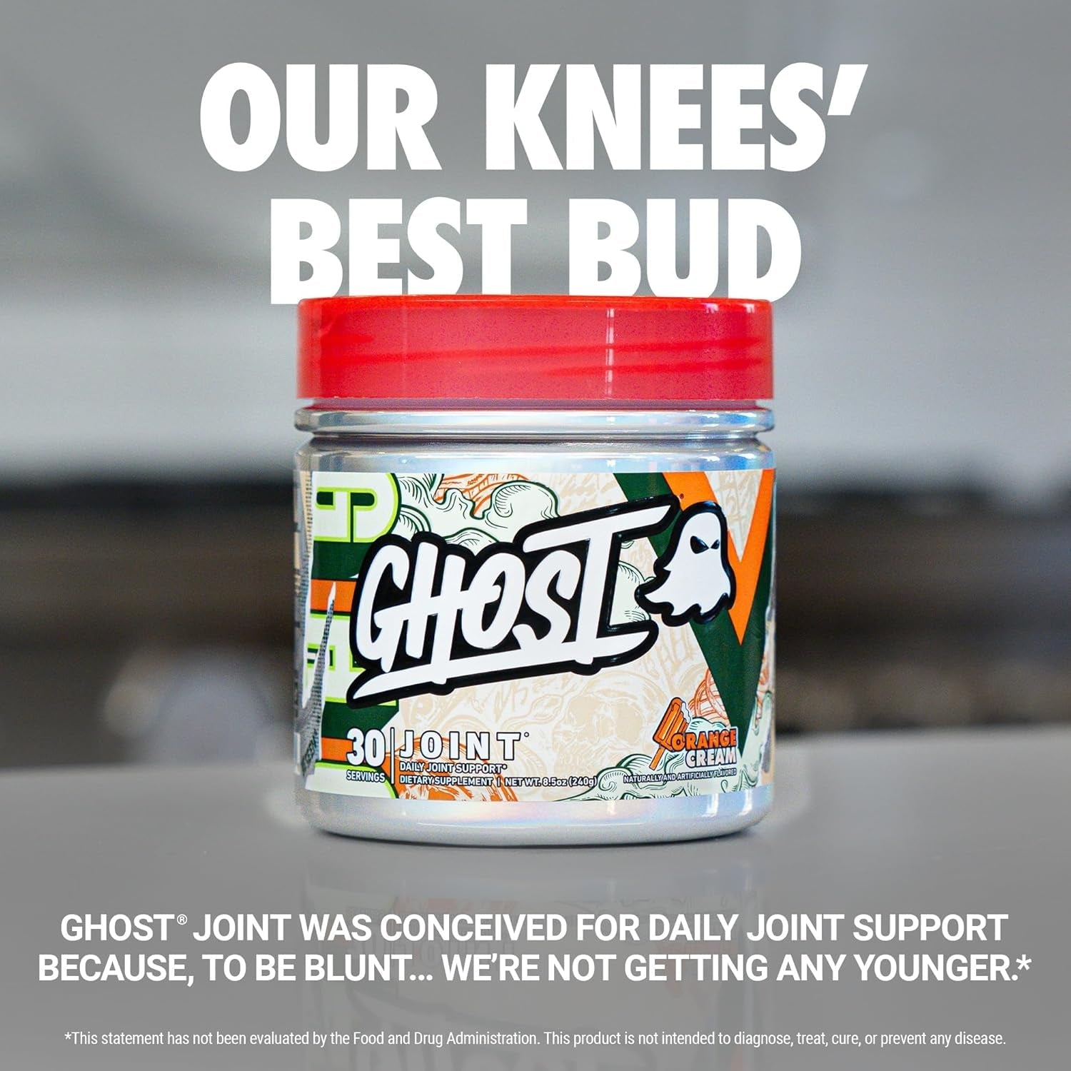 GHOST Joint Supplement, Orange Cream (30 Servings) - Daily Joint Maintenance Supplement