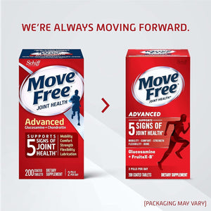Move Free Advanced Glucosamine Chondroitin + Calcium Fructoborate Joint Support Supplement, 200 Tablets (100 Servings)*