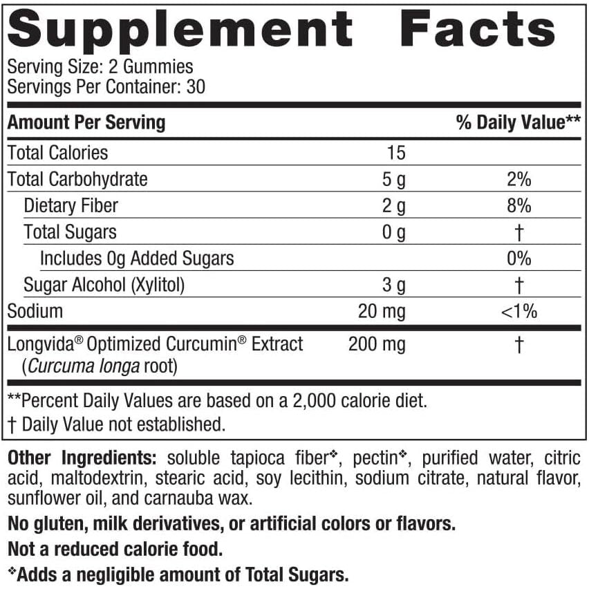 Nordic Naturals Zero Sugar Curcumin Gummies, Mango - 60 Gummies - 200 Mg