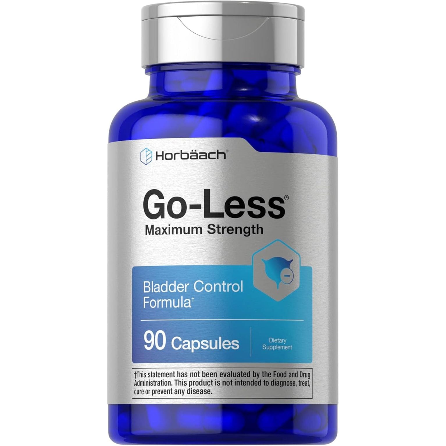 Horbäach Go Less Bladder Control Pills | Maximum Strength for Women and Men | 90 Capsules