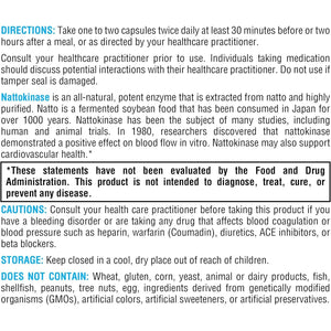 XYMOGEN Nattokinase - Nattokinase 2000 FU for Heart Health, Blood Circulation Support (120 Capsules)