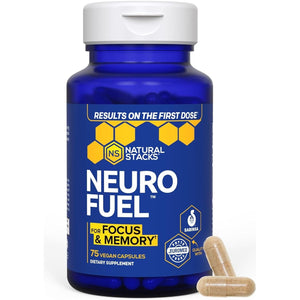 NATURAL STACKS Neurofuel Nootropic Brain Support Supplement - 75 Focus Pills