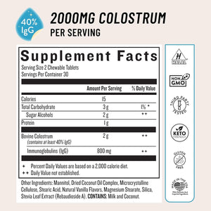 Legendairy Milk Colostrum Supplement - Igg Immunoglobulin for Immune Support & Gut Health 30 Servings