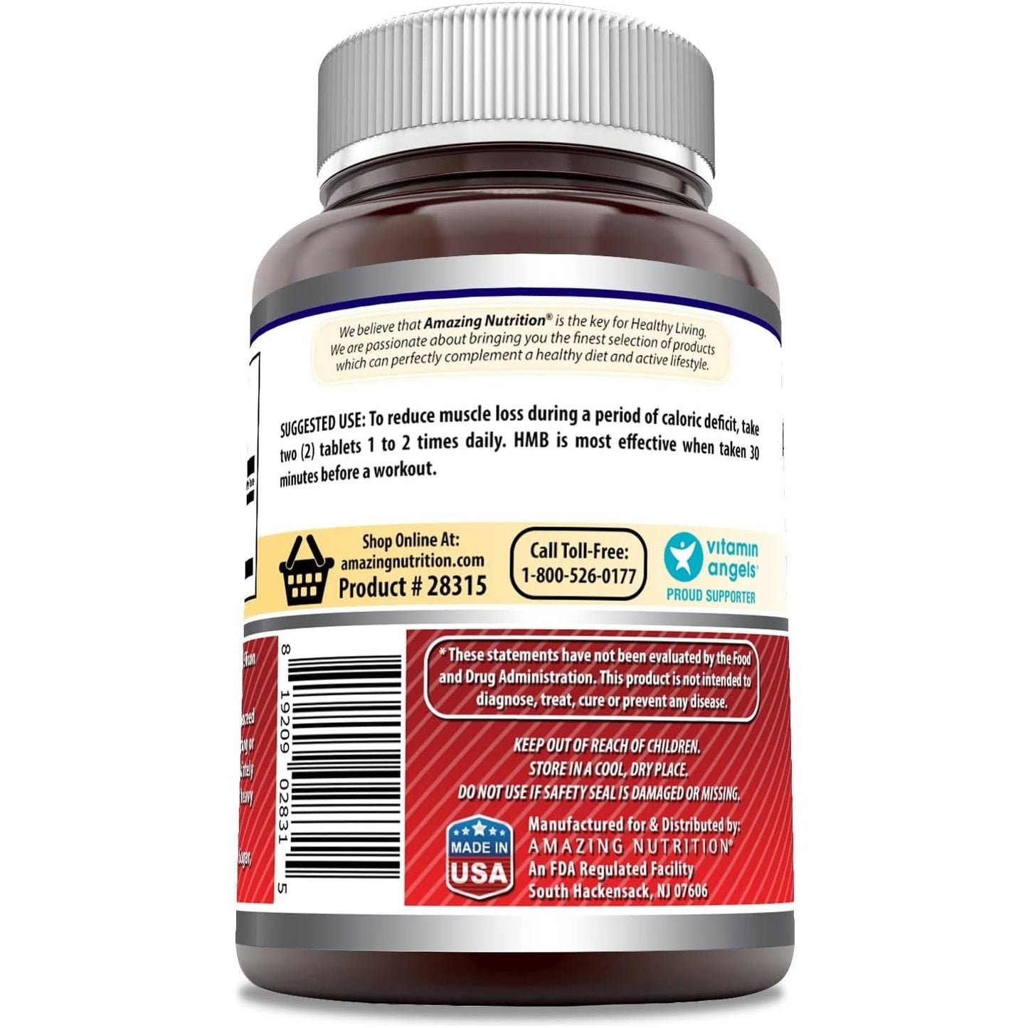 Amazing Formulas HMB Supplement 2000 Mg 120 Tablets | Non-Gmo | Gluten Free | Made in USA