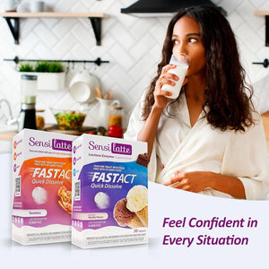 Lactase Enzyme Supplement (9.000 Fcc) - Quick Results for Dairy Ingestion, Quick Dissolve in Your Mouth 30 Tablets - SENSILATTE