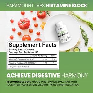 Premium Diamine Oxidase DAO Supplements Histamine Blocker - Made in USA - 30 Count