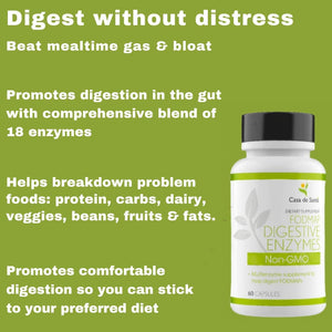 FODMAP Digestive Enzymes Certified| GLP1 IBS SIBO Food Intolerance Malabsorption Support