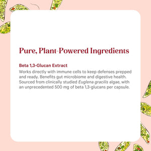 PURE SYNERGY Superpure Beta 1,3-Glucan Extract 500 Mg Supports Immune Health & Digestion (60 Capsules)