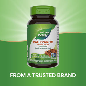 Nature'S Way Pau D'Arco Inner Bark,180 Mg per 4-Capsule Serving, 100 Capsules