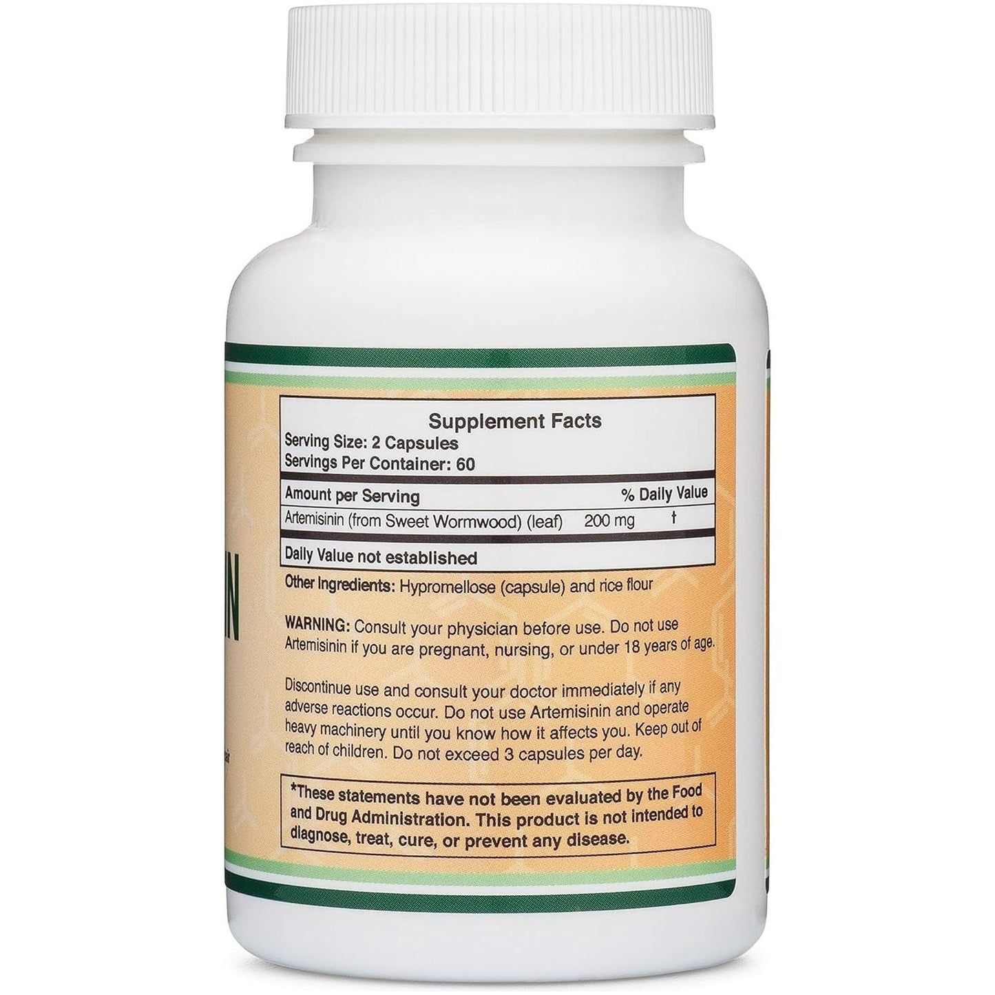 Artemisinin (Sweet Wormwood Cleanse)(Artemisia Annua) 200Mg by Double Wood 120 Capsules