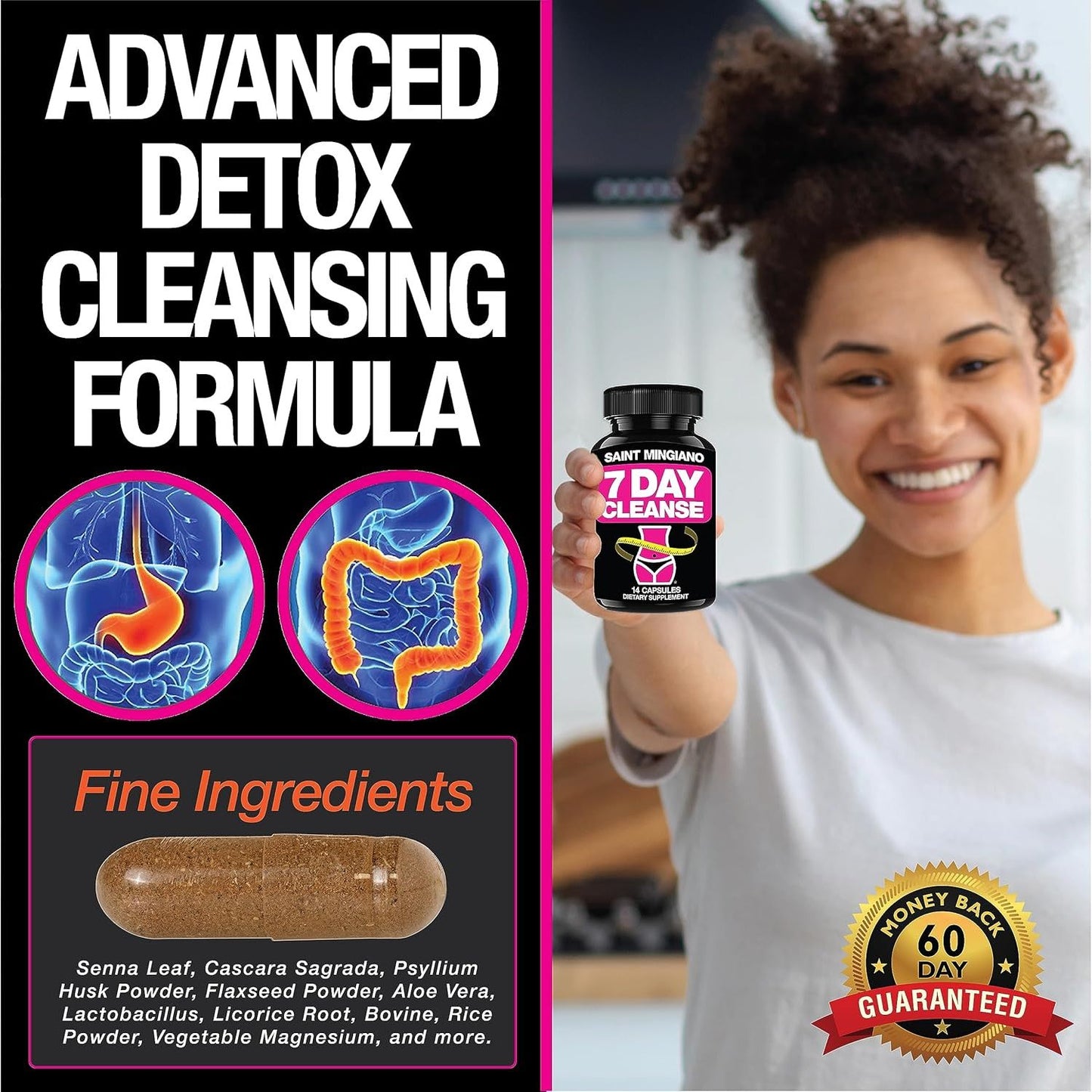 7 Day Cleanse Program | Colon Detox with Natural Laxative for Constipation & Bloating