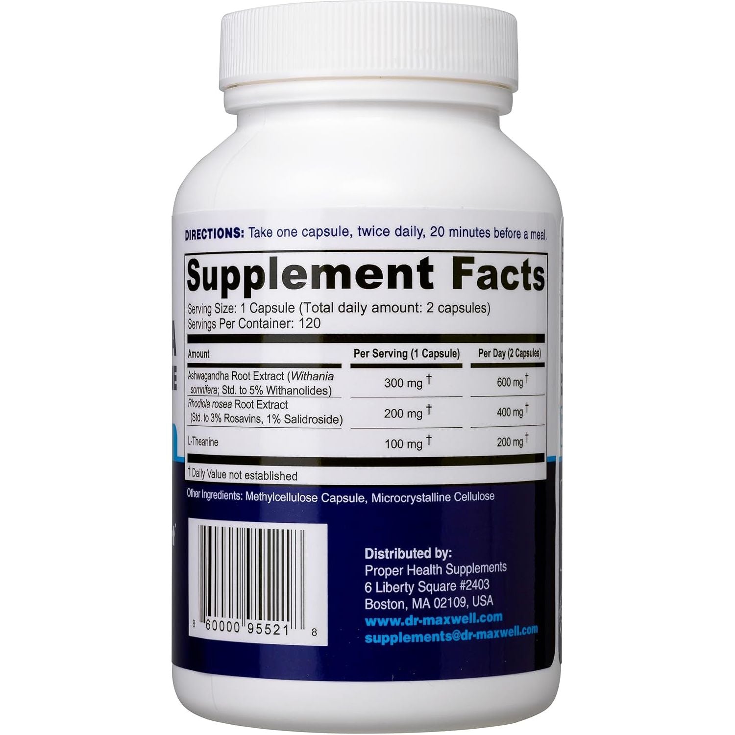 Cortisol Manager Supplement, Supports Relaxation, Mood & Sleep in Times of Occasional Stress 120 Capsules