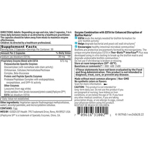 Klaire Labs Interfase plus - Gastrointestinal System, Gut Flora, Biofilm & Detox Support (60 Capsules).