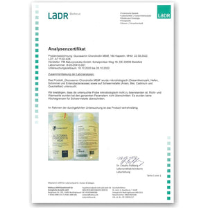 Fürstenmed® Glucosamine Chondroitin MSM Supplement for Bones & Normal Cartilage Health 180 Capsules