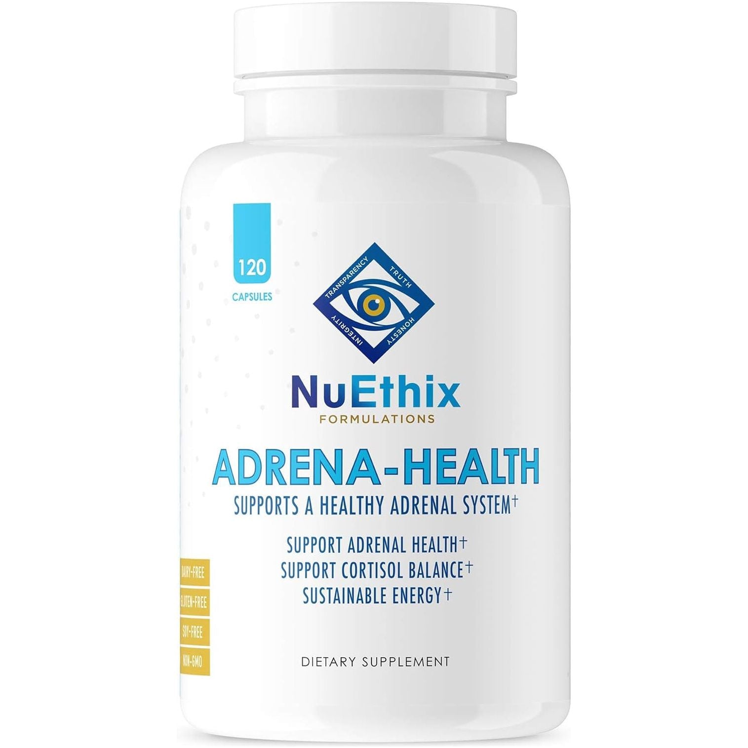 Nuethix Formulations Adrena-Health, Support Cortisol Health, Energy Levels, Mood Moderation 120 Capsules